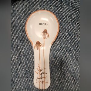 Rae Dunn Cone Flower Ceramic Spoon Rest